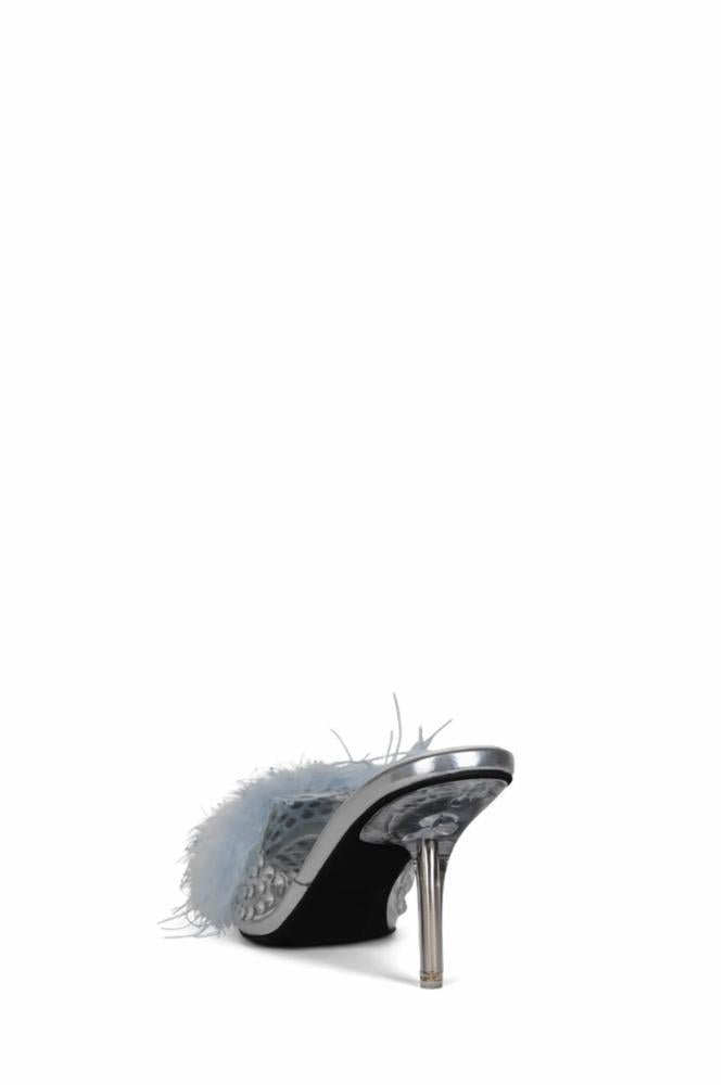 Jeffrey Campbell Women's Fairy F Blue M Suede Ankle Boots - Trendy Chunky Heel Shoes for Casual Outfits & Night Out