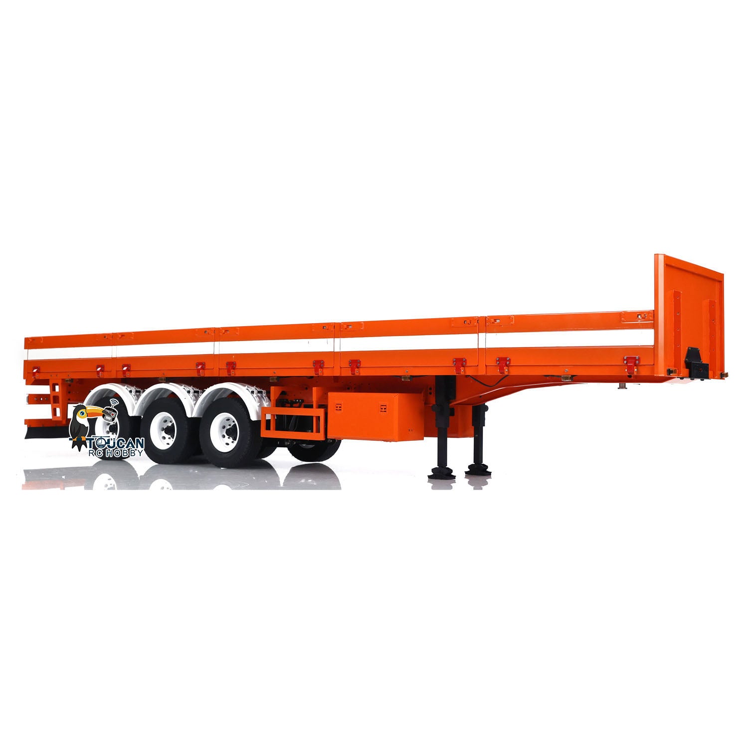 1/14 Scale 3 Axle Metal Semi Trailer for RC Tractor Trucks - DIY Assembled Model with Hydraulic Dump Function (Perfect for RC Construction Play, Truck Shows & Collector Displays)