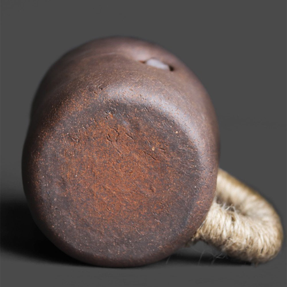 Handmade Japanese Coarse Pottery Zen Tea Cup with Bamboo Lid - Perfect for Matcha, Herbal Tea & Meditation Ceremonies