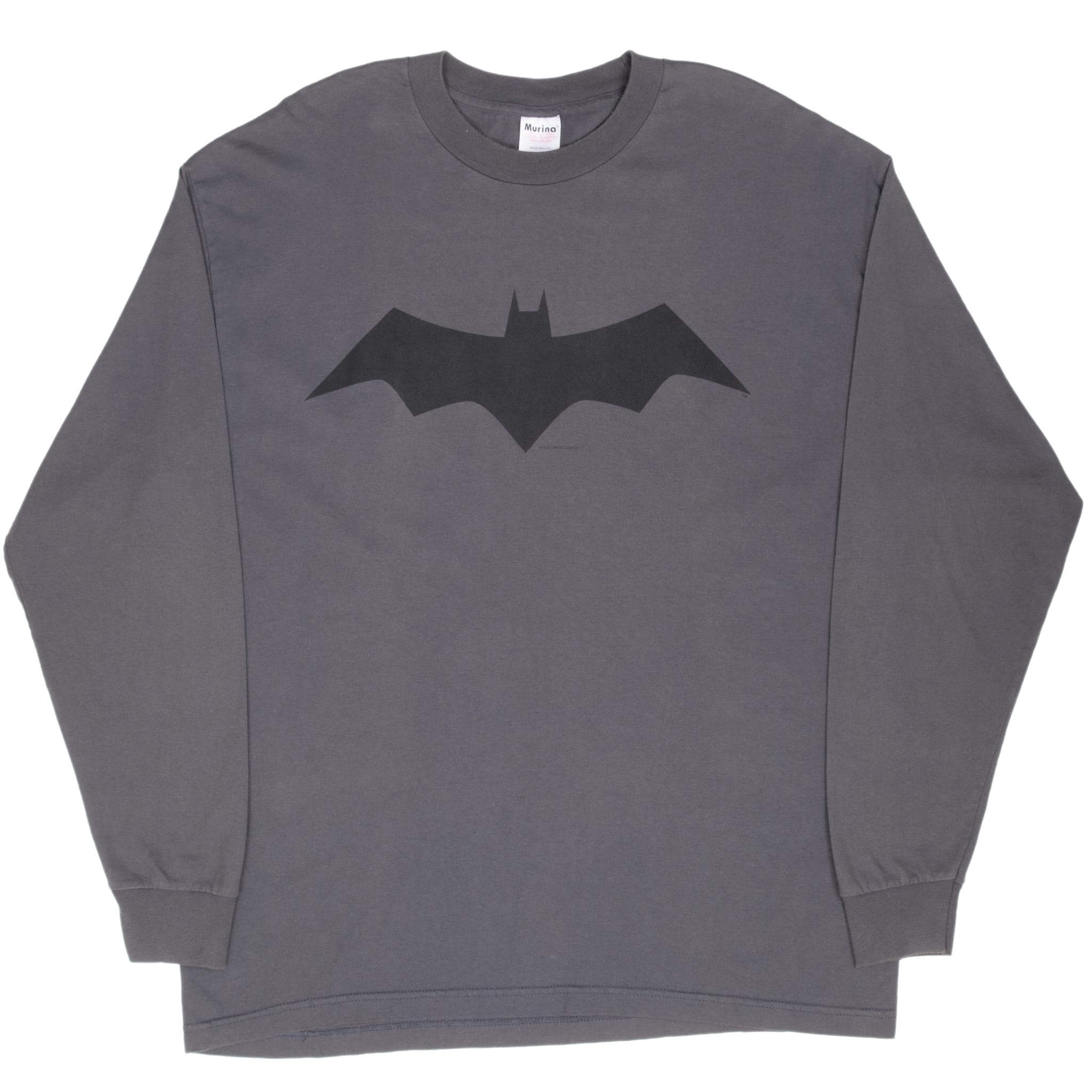 Vintage DC Comics Batman 1996 Long Sleeve T-Shirt XL - Made in USA - Casual Wear & Superhero Fan Gift