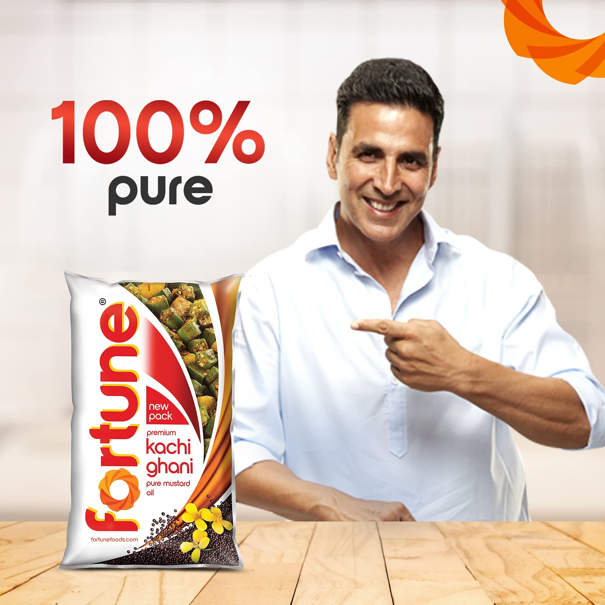 Premium Kachi Ghani Pure Mustard Oil - 1 Liter Pouch | Cold Pressed, Unrefined, 100% Natural | Ideal for Cooking, Massage & Hair Care