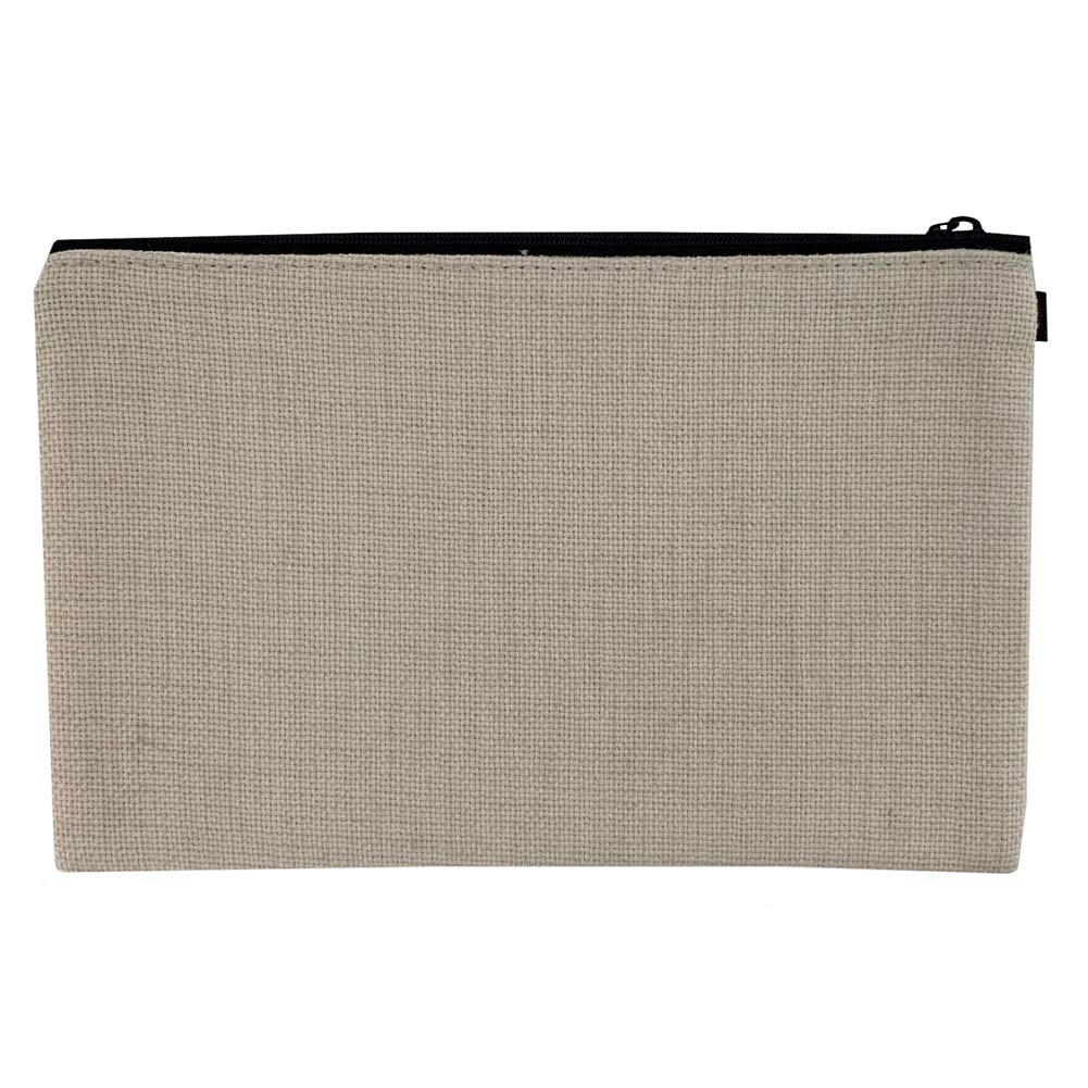 Rockabilly Cherries Striped Linen Zippered Pouch Wristlet - Vintage Style Cosmetic Makeup Bag for Women | Perfect for Travel, Gym & Everyday Essentials Organization