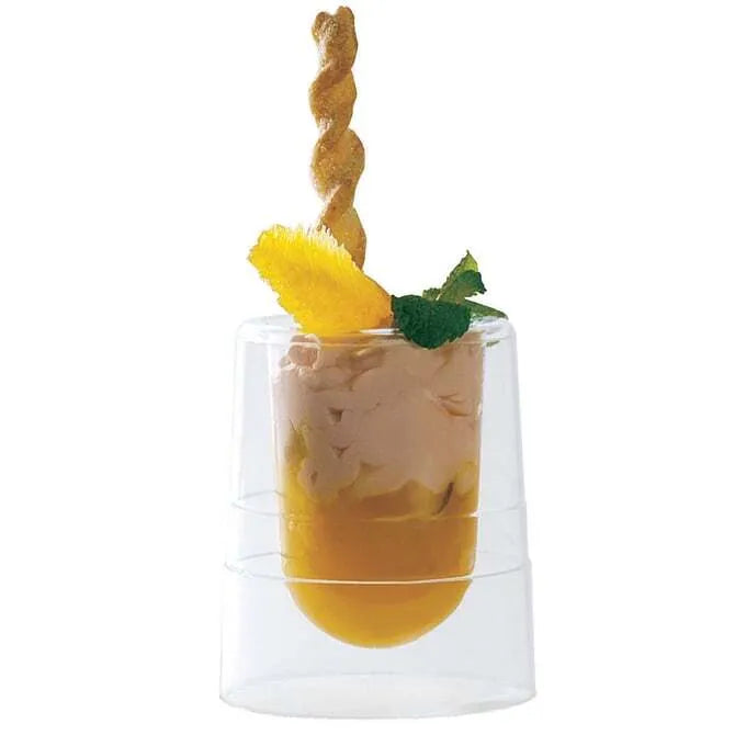 Premium Comatec Double Wall Aperitif Glasses - 2.5oz Set of 200 - Elegant Cocktail, Wine & Dessert Serving Glasses for Parties, Weddings & Restaurants