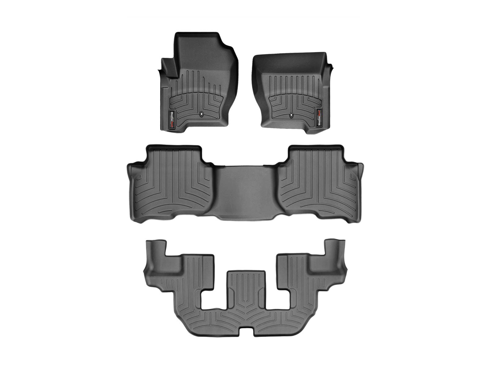 WeatherTech Custom Fit All-Weather Floor Mats for Cars & Trucks - Heavy Duty Protection - Models 443621, 440462, 443624 - Perfect for Daily Commute, Road Trips & Off-Road Adventures