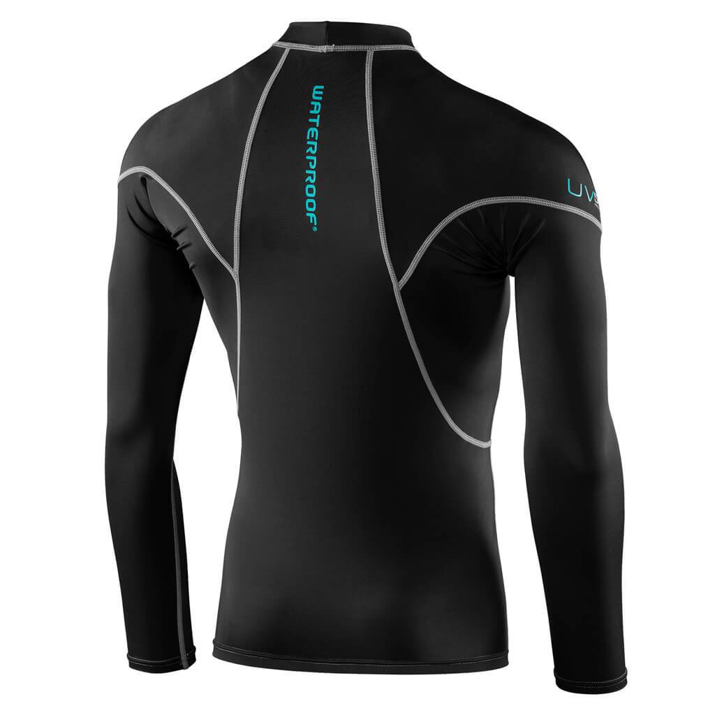 Men's Waterproof R30 Long Sleeve Rash Guard Shirt - UV Protection & Quick Dry for Surfing, Swimming & Outdoor Activities