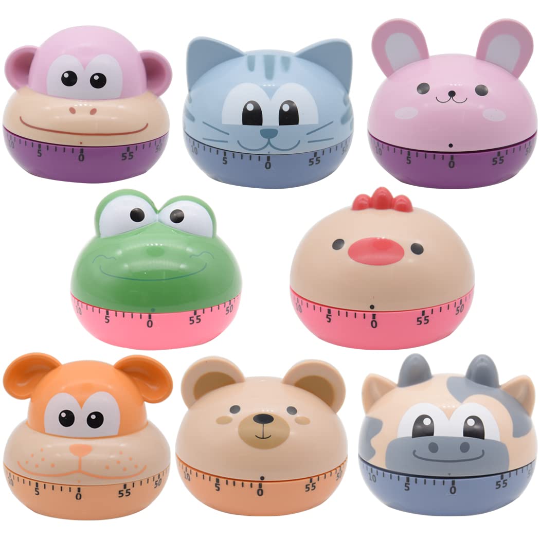 Hoshen Kitchen Mechanical Timer for Cooking - Animal Shape Frog Design - Manual Learning Time Manager - Perfect for Baking, Studying, and Time Management Tasks