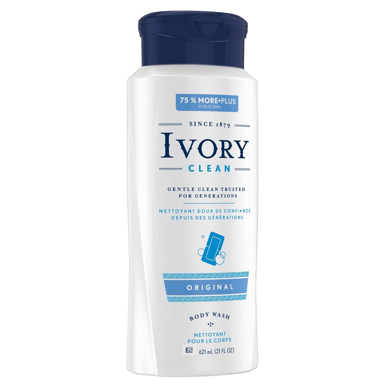 Ivory Original Body Wash for Sensitive Skin - 21 oz (Pack of 3) | Gentle Cleansing & Moisturizing | Perfect for Daily Shower, Travel & Gym Use