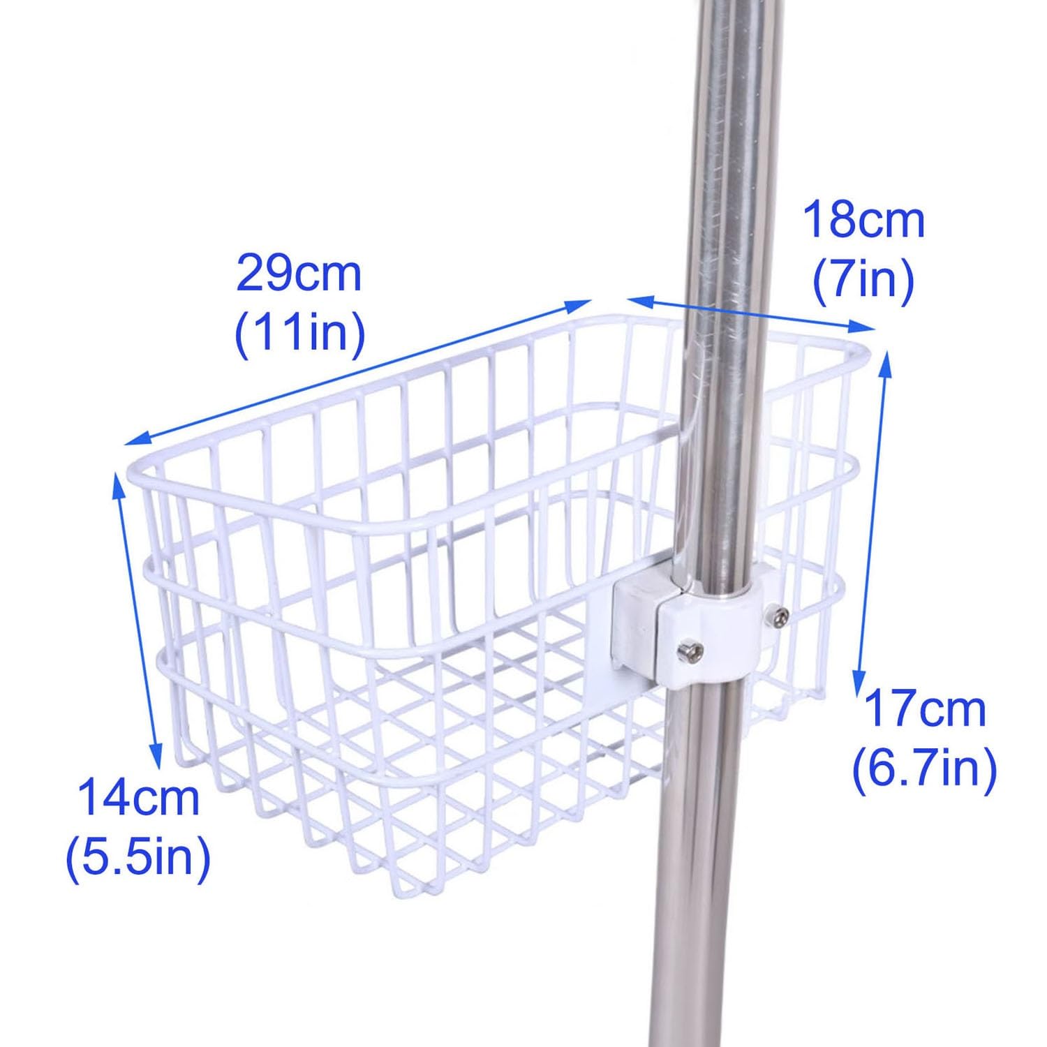 Portable IV Pole with Wheels - Adjustable IV Drip Stand with Tray, Heavy Duty Cast Iron Base & 5 Braked Casters for Hospital, Home Care & Nursing Use - Includes 4 Hooks & Air Pressure Buffer (Color: C)
