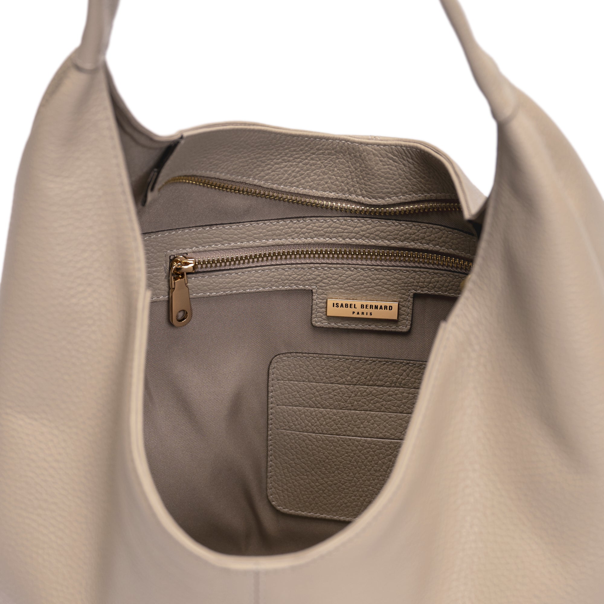 Honoré Grace Taupe Calfskin Leather Shoulder Bag for Women - Elegant & Durable Handbag for Work, Travel & Everyday Use