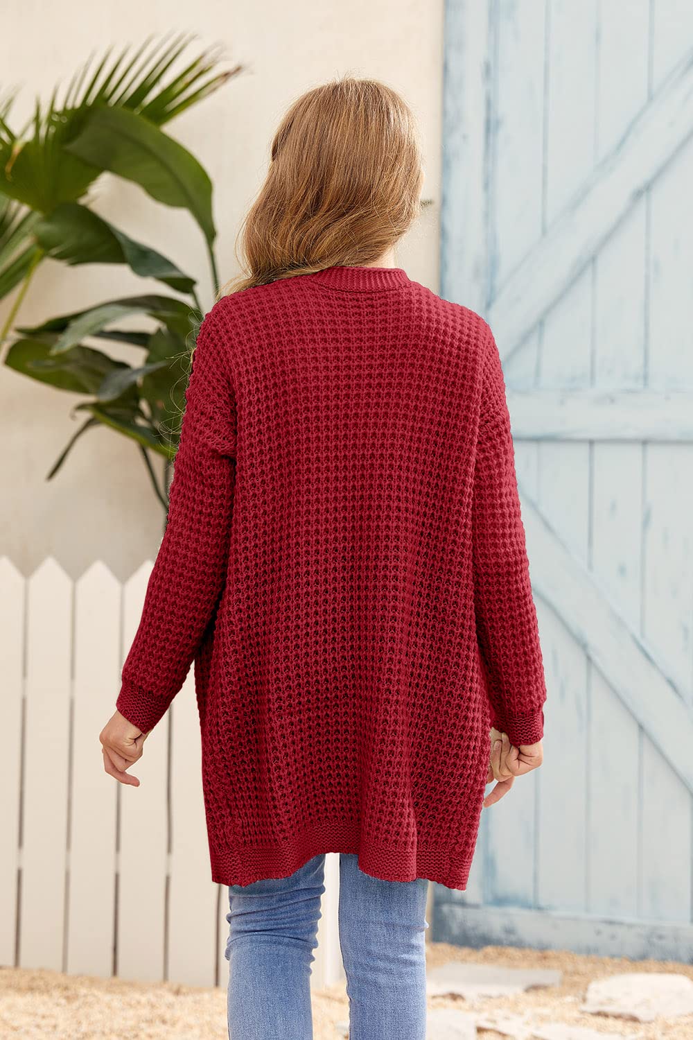 SySea Women's Batwing Long Sleeve Open Front Cardigan - Chunky Knit Sweater Coat with Pockets | Cozy Fall Winter Fashion for Casual Outfits & Layering
