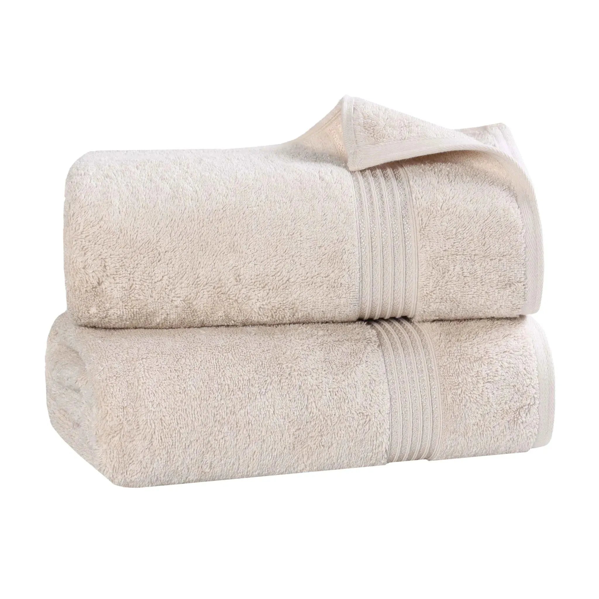 Premium Egyptian Cotton Bath Towel Set of 2 - Ultra Soft & Highly Absorbent Luxury Bath Sheets for Spa, Hotel & Home Use - 100% Heritage Cotton (White)