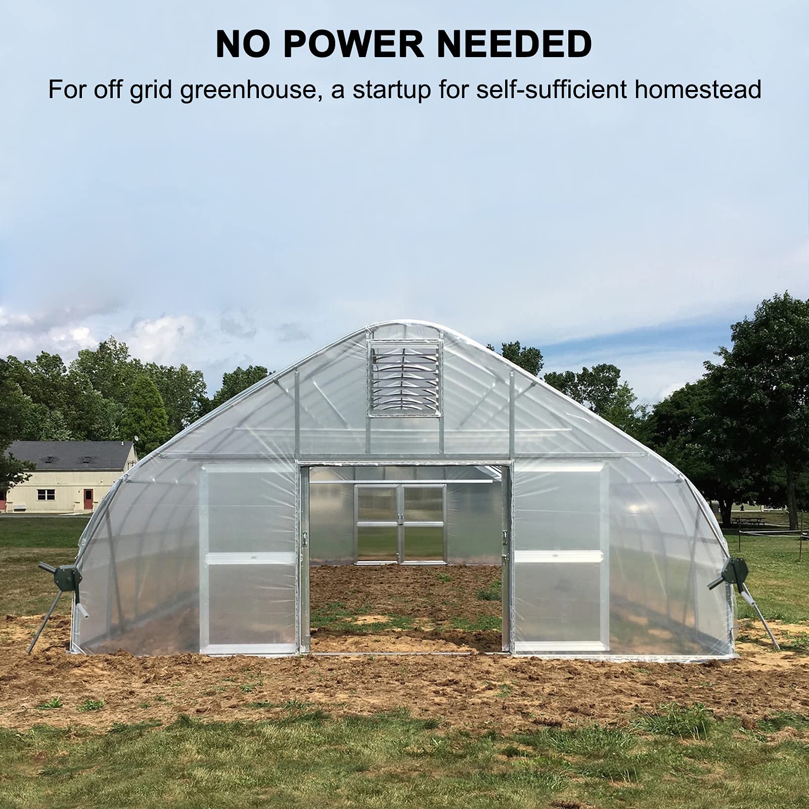 UYGALAXY Greenhouse Sidewall Manual Film Roll Up Hand Crank Winch - Durable Ventilation System for Greenhouses & Agricultural Use - Perfect for Temperature Control & Air Circulation in Home Gardens & Commercial Farms