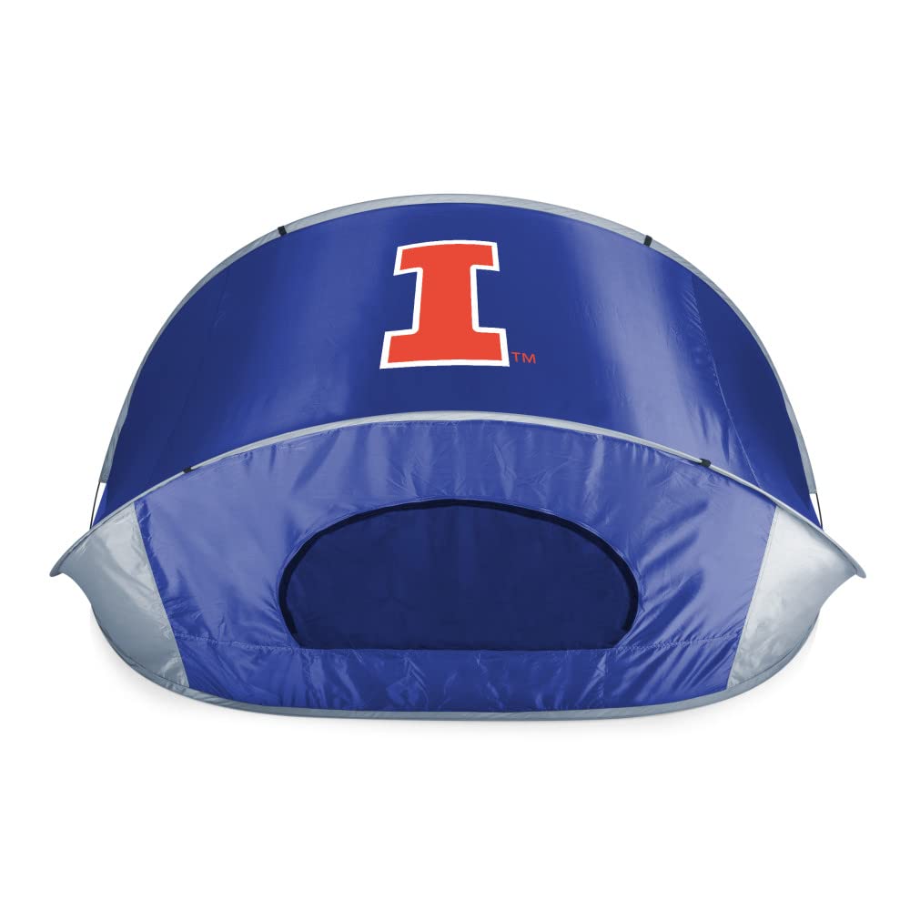 NCAA Illinois Fighting Illini Portable Beach Tent - Quick Pop Up Sun Shelter for Outdoor Sports, Picnics & Beach Days - UV Protection & Windproof Design
