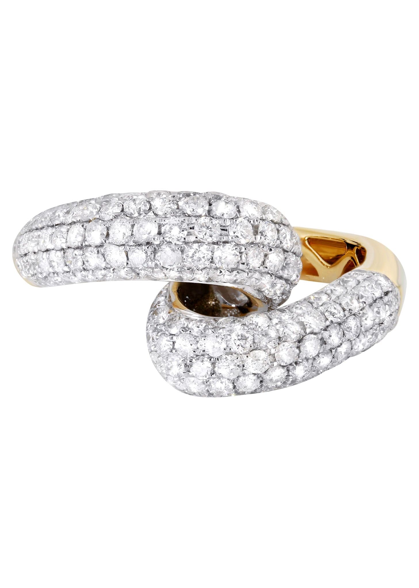 14K White Gold Ladies Diamond Cocktail Ring - 1.75 Carat Round Cut Solitaire Engagement Ring - 6.47 Grams Elegant Jewelry for Parties, Weddings & Special Occasions