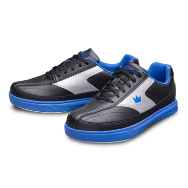 Brunswick Youth Renegade Black/Royal Bowling Shoes - Lightweight & Comfortable for Kids & Teens - Perfect for League Play, Practice & Bowling Tournaments
