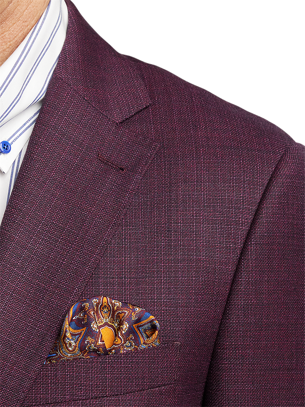 Premium Wool Single Breasted Notch Lapel Blazer for Men - Classic Plum Color Business Jacket | Perfect for Office Wear, Formal Events & Professional Occasions