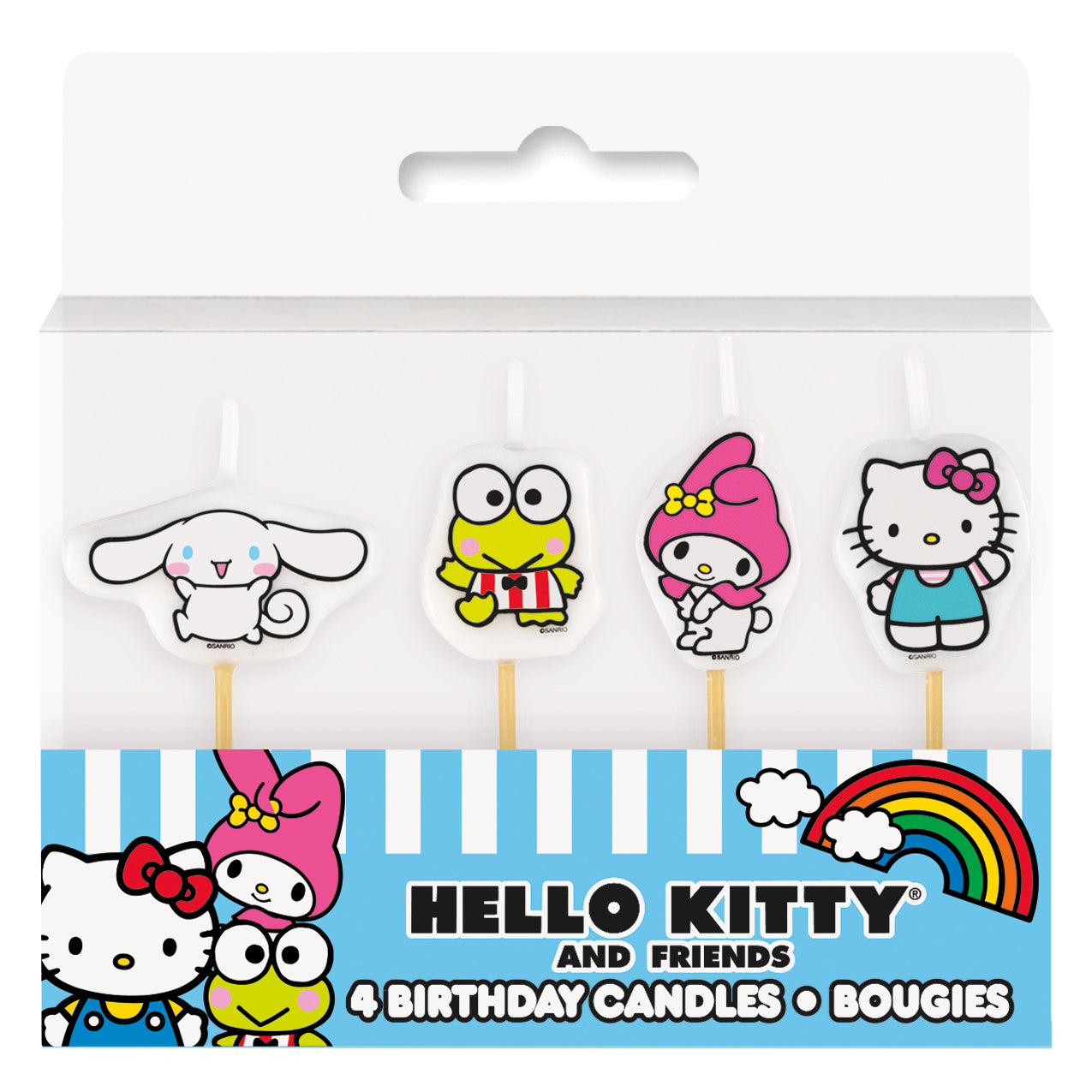 Hello Kitty Birthday Candles 4-Pack - Adorable Pink Cute Cake Toppers for Kids Birthday Party Decorations