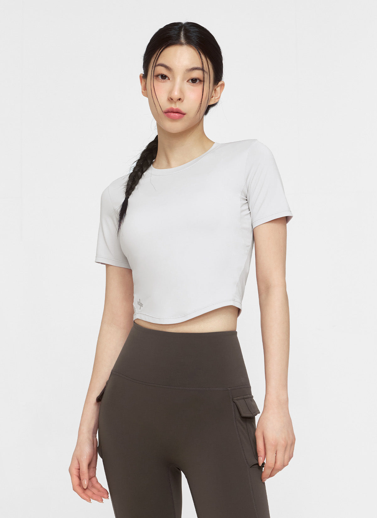Ice Scent Crop Short Sleeve T-Shirt for Women - Trendy Summer Casual Top for Outfits, Gym & Streetwear