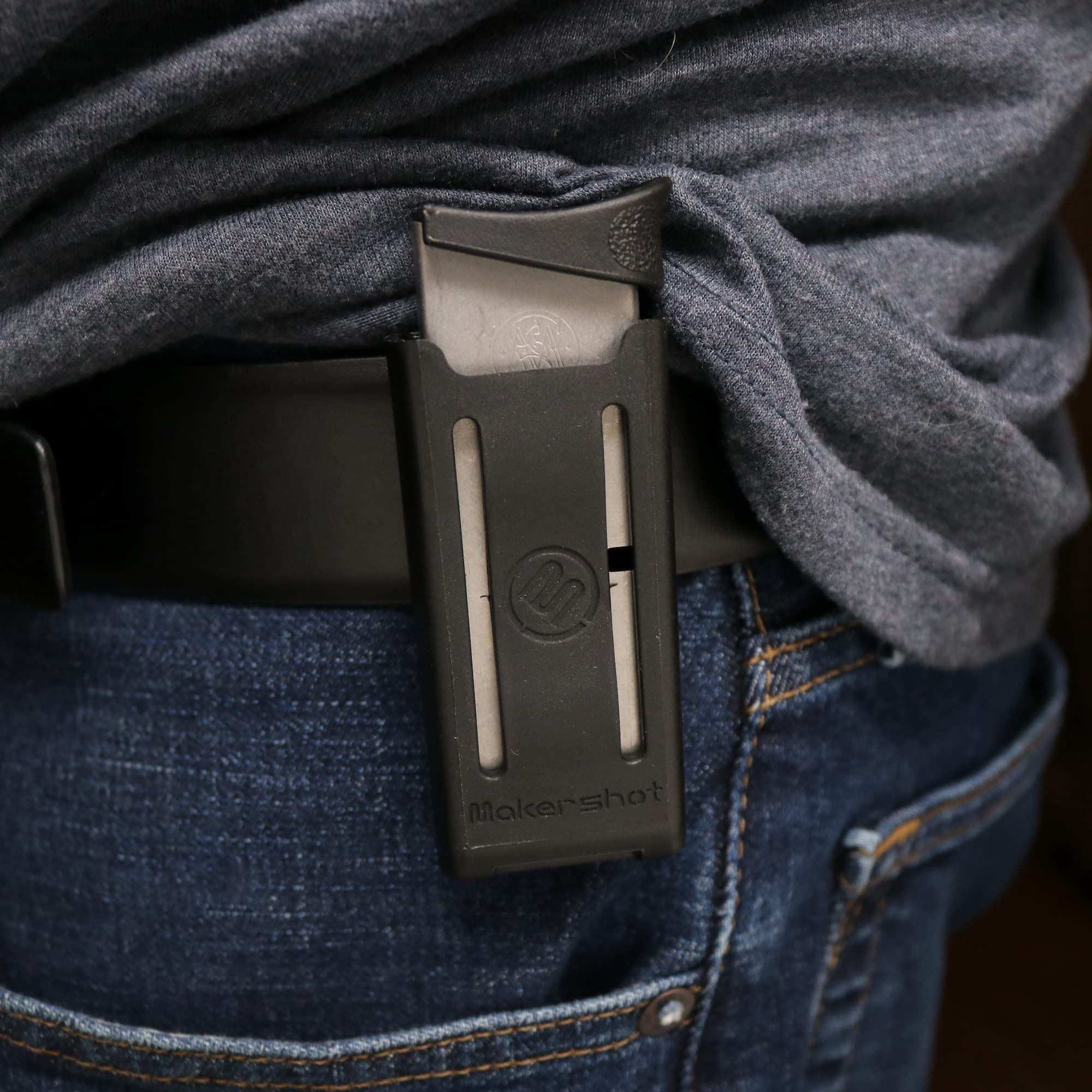 MakerShot Magazine Carrier - Tactical Belt Holster for Pistol & Handgun Ammo Storage | Durable Gun Magazine Holder & Clip Pouch | Perfect for Range Shooting, Hunting & Tactical Training