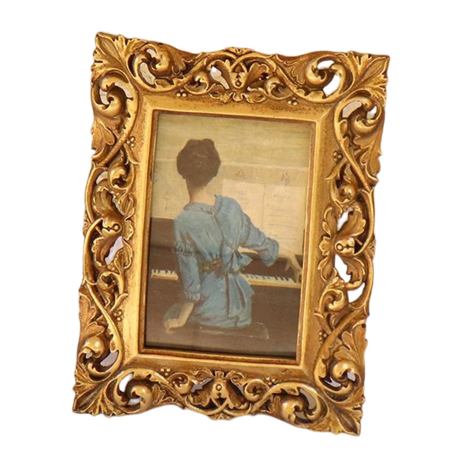 Figatia Antique Photo Frame - Elegant Desktop Display for Home, Office, Kitchen Decor | Perfect for Weddings, Anniversaries & Family Memories