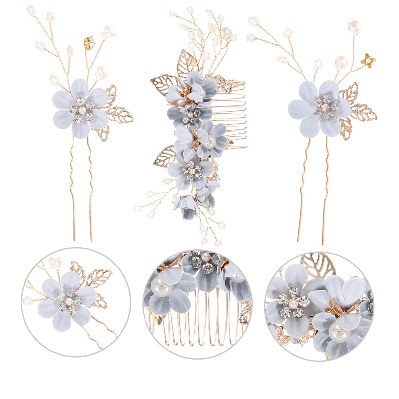 ABOOFAN Bridal Hairpin Set - Rhinestone Flower Alloy Hair Clips for Wedding, Bride Headdress & Hair Accessories (Random Colors) | Perfect for Bridal Showers, Weddings & Special Occasions