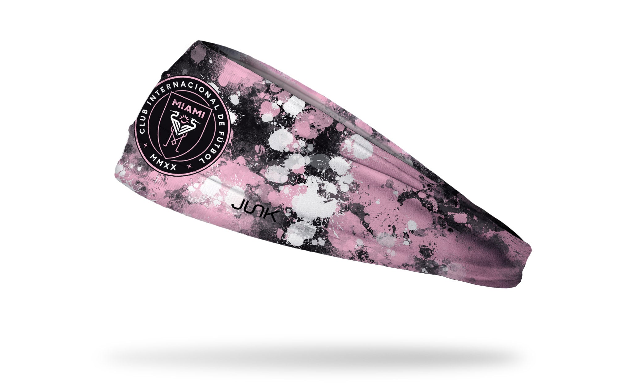 Inter Miami CF Splatter Big Bang Lite Headband - Adjustable Sweatband for Soccer, Running & Workouts - Perfect for Fans & Athletes