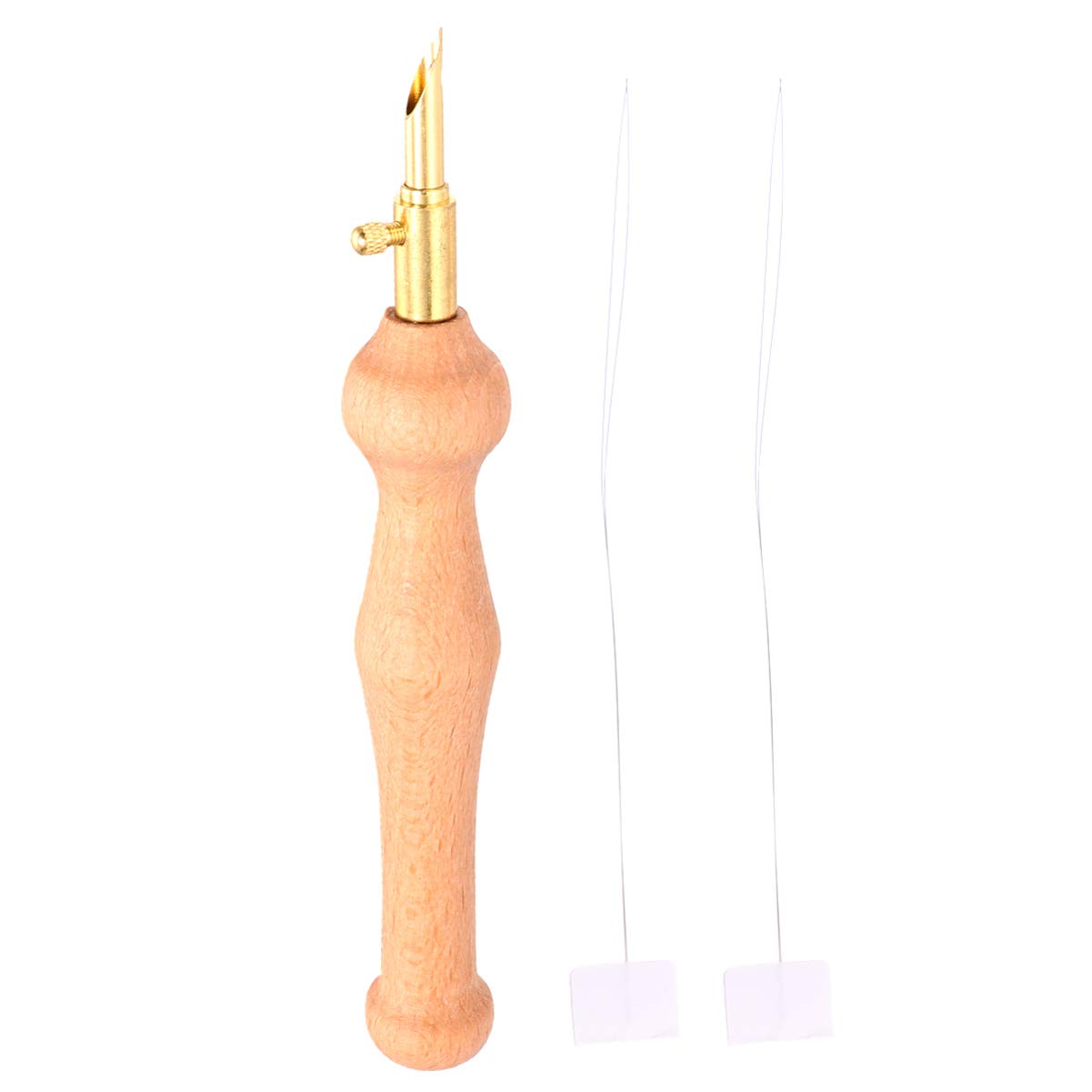 EXCEART 3-Piece Wooden Handle Punch Needle Set for Embroidery, Stitching & Weaving - DIY Craft Sewing Kit for Beginners & Professionals - Perfect for Home Decor, Wall Hangings & Fabric Projects