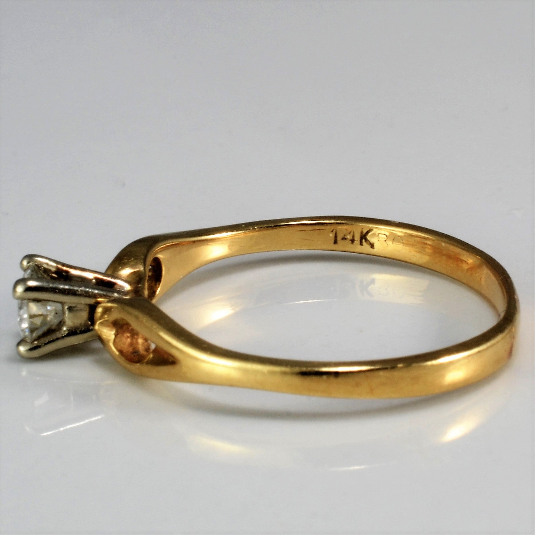 0.25 ct SI1 G Solitaire Engagement Ring - Open Shank Design - Size 7.5 - Perfect for Proposals, Anniversaries & Romantic Occasions