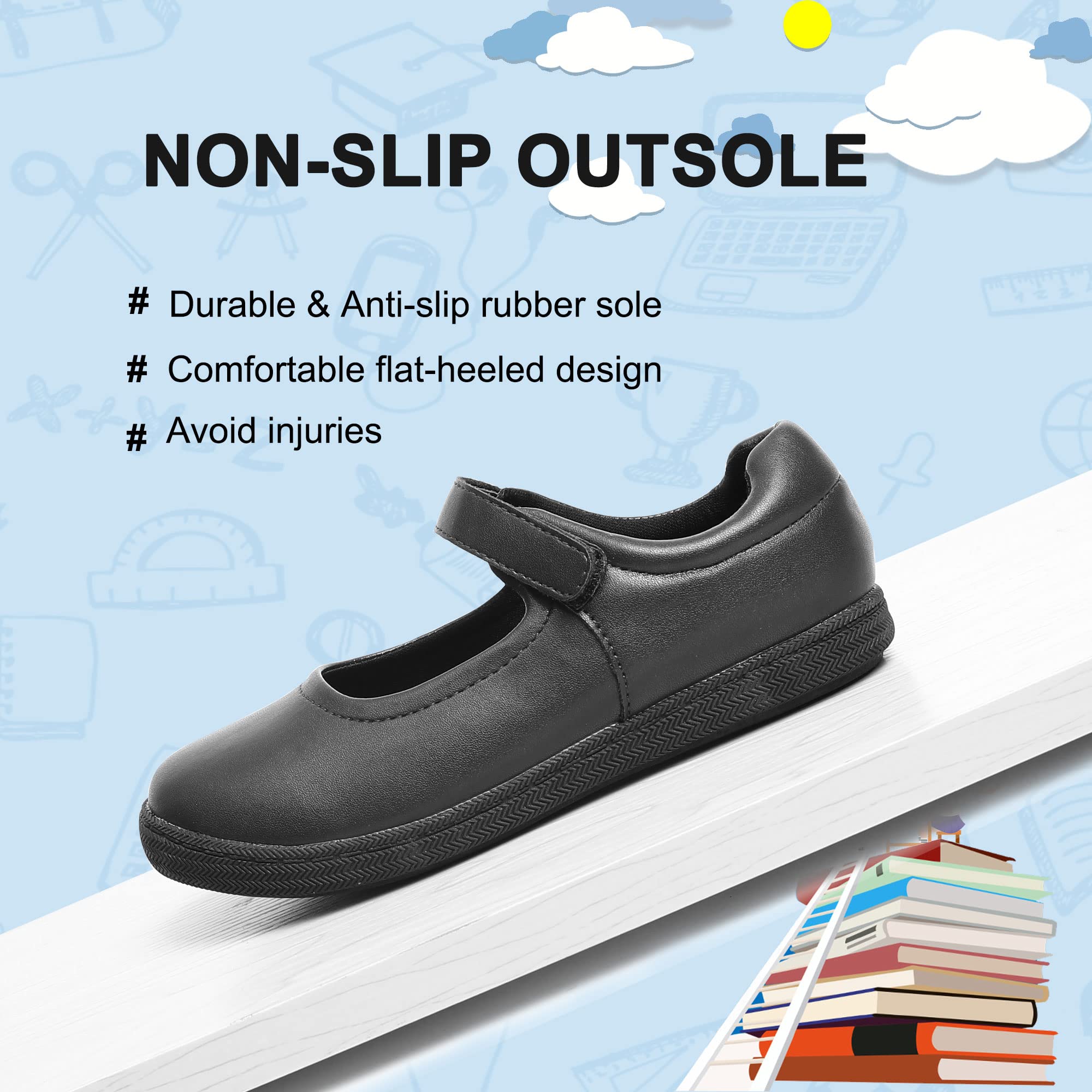 Girls Mary Jane Shoes - Cute Dress Flats for School Uniform, Wedding & Back to School | Comfortable & Stylish for Daily Wear, Parties & Special Occasions