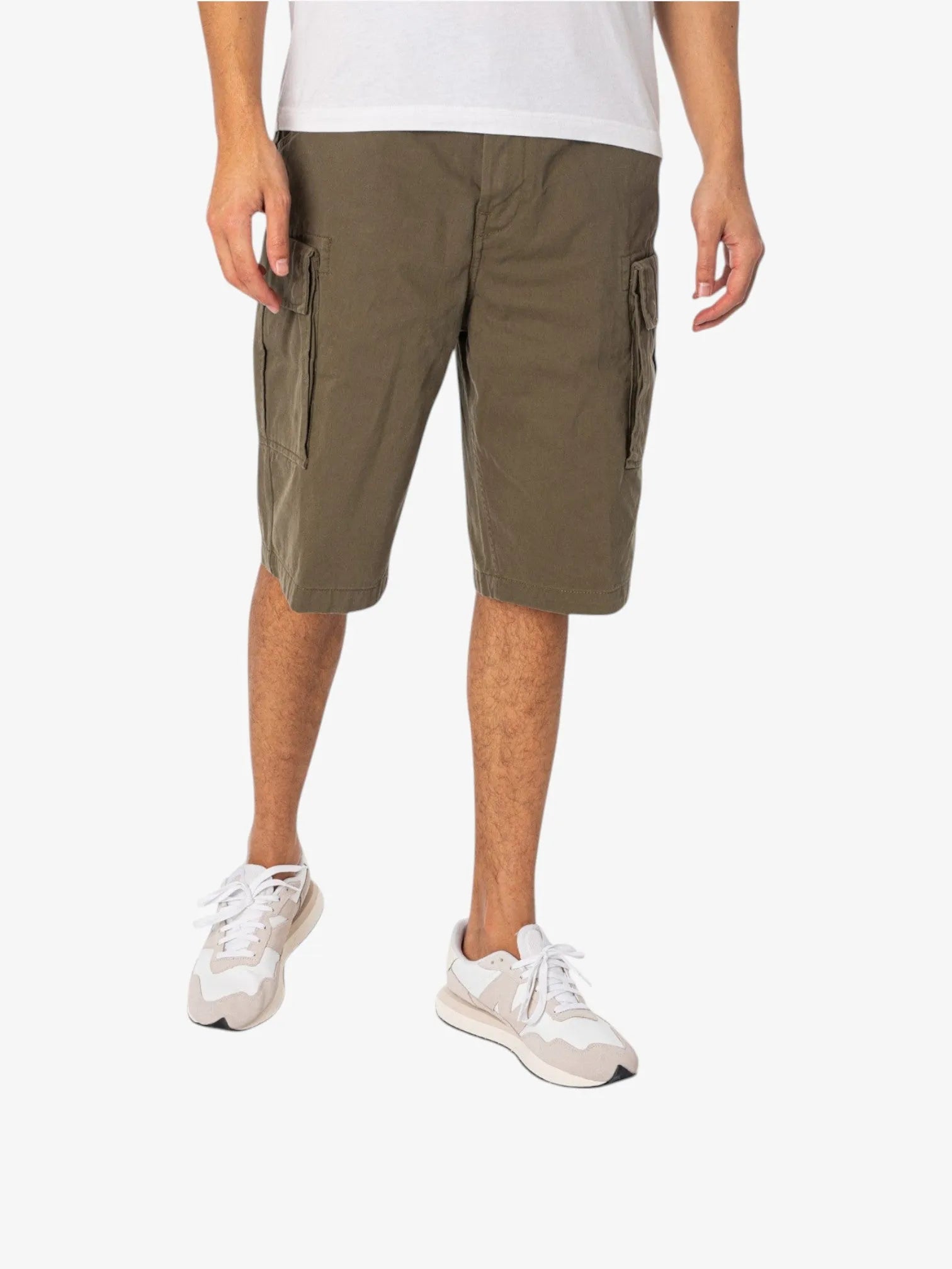 Timberland Men's Bermuda Twill Cargo Pants in Military Green - Durable Outdoor Work Pants for Hiking, Camping & Casual Wear
