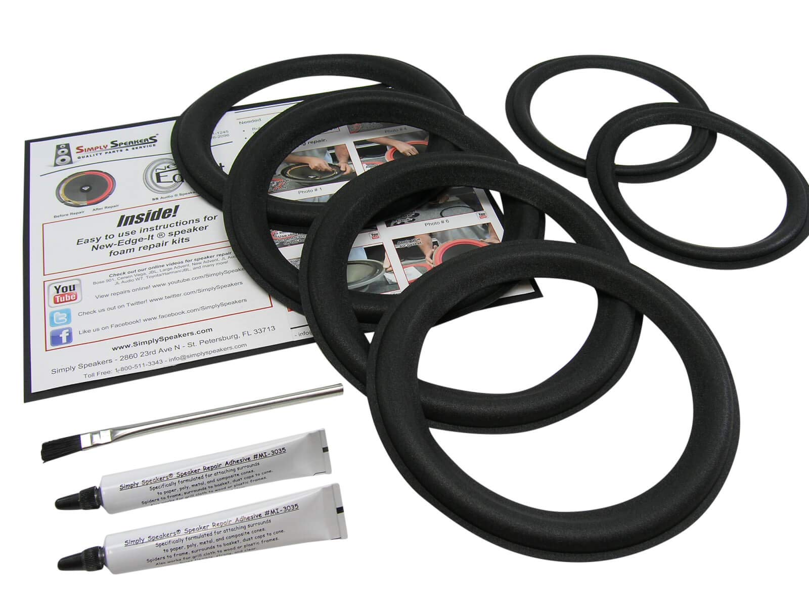 Simply Speakers Repair Kit for Boston Acoustics T-1000 & T-1030 - Complete System FSK-T1000C - Perfect for Home Theater & Audio Enthusiasts