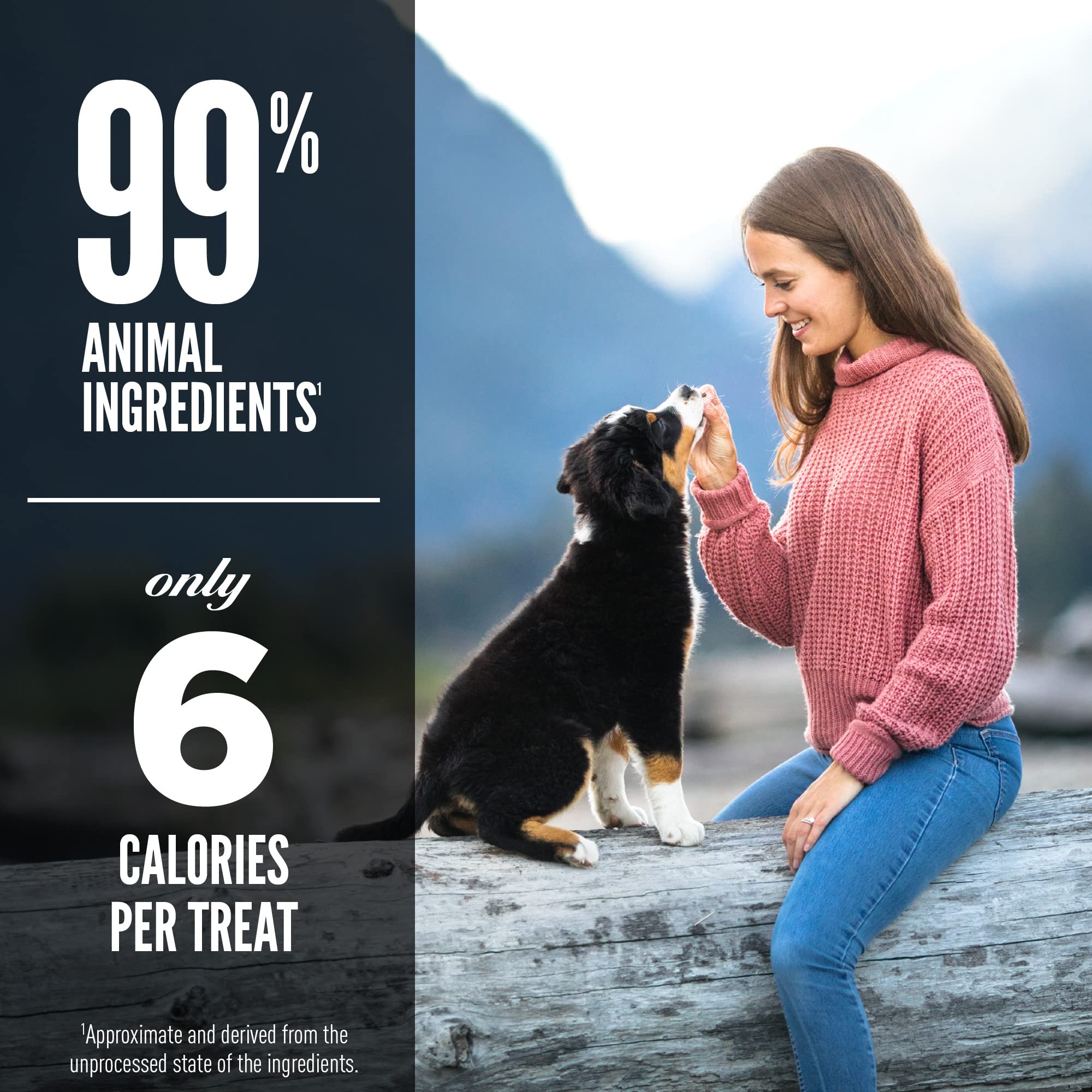 ORIJEN Freeze Dried Duck Recipe Dog Treats - Grain Free, High Protein, 3.25oz - Perfect for Training, Rewards & Dental Health