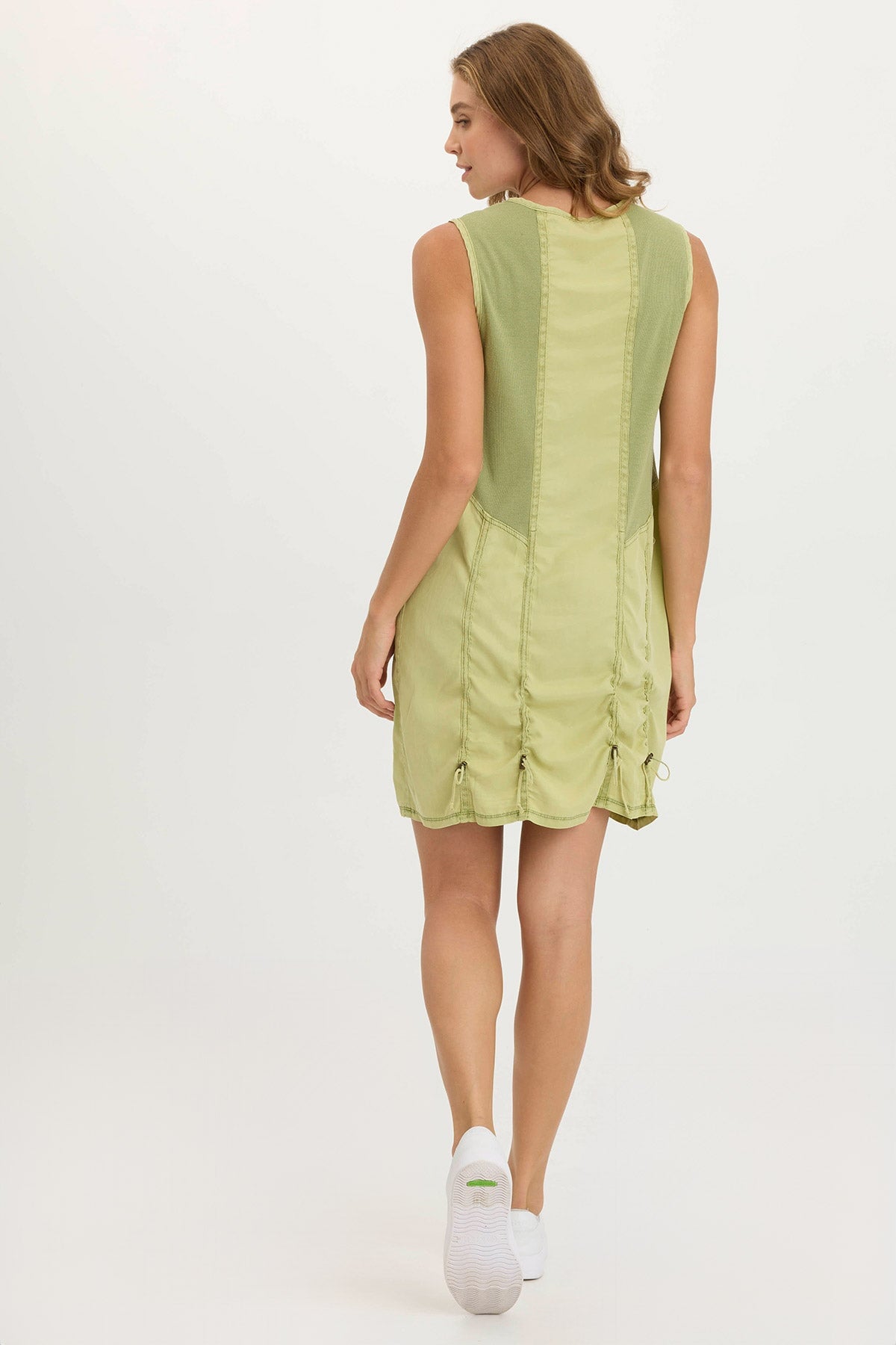 Karima Twill Corded Cinch Tank Dress for Women - Slim Fit Stretchy Summer Casual Dress - Perfect for Beach, Party, and Everyday Wear