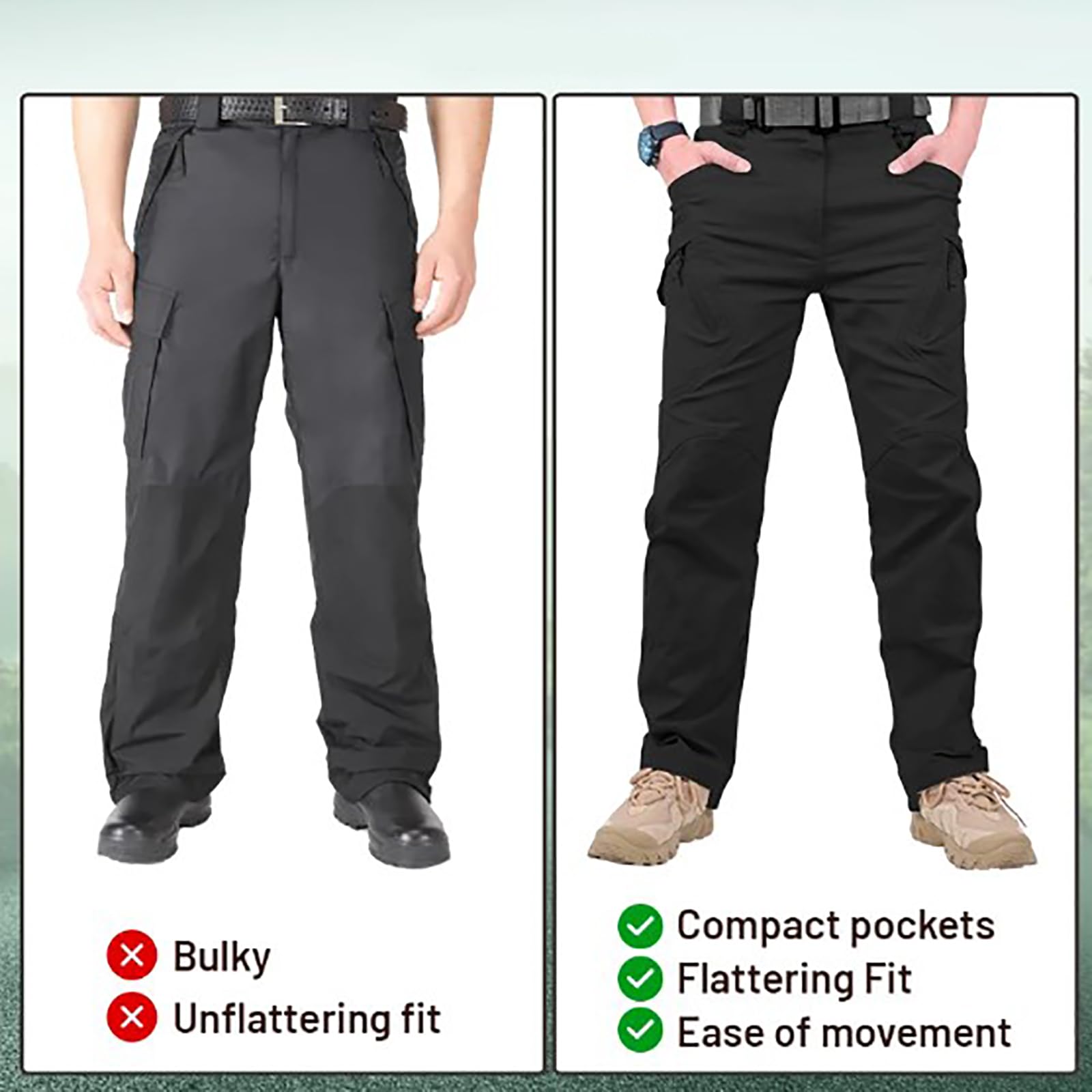 Flexcamo Tactical Waterproof Pants for Men - Durable Texwix Camo Cargo Pants with Flex Technology | Ideal for Hiking, Outdoor Work & Tactical Operations