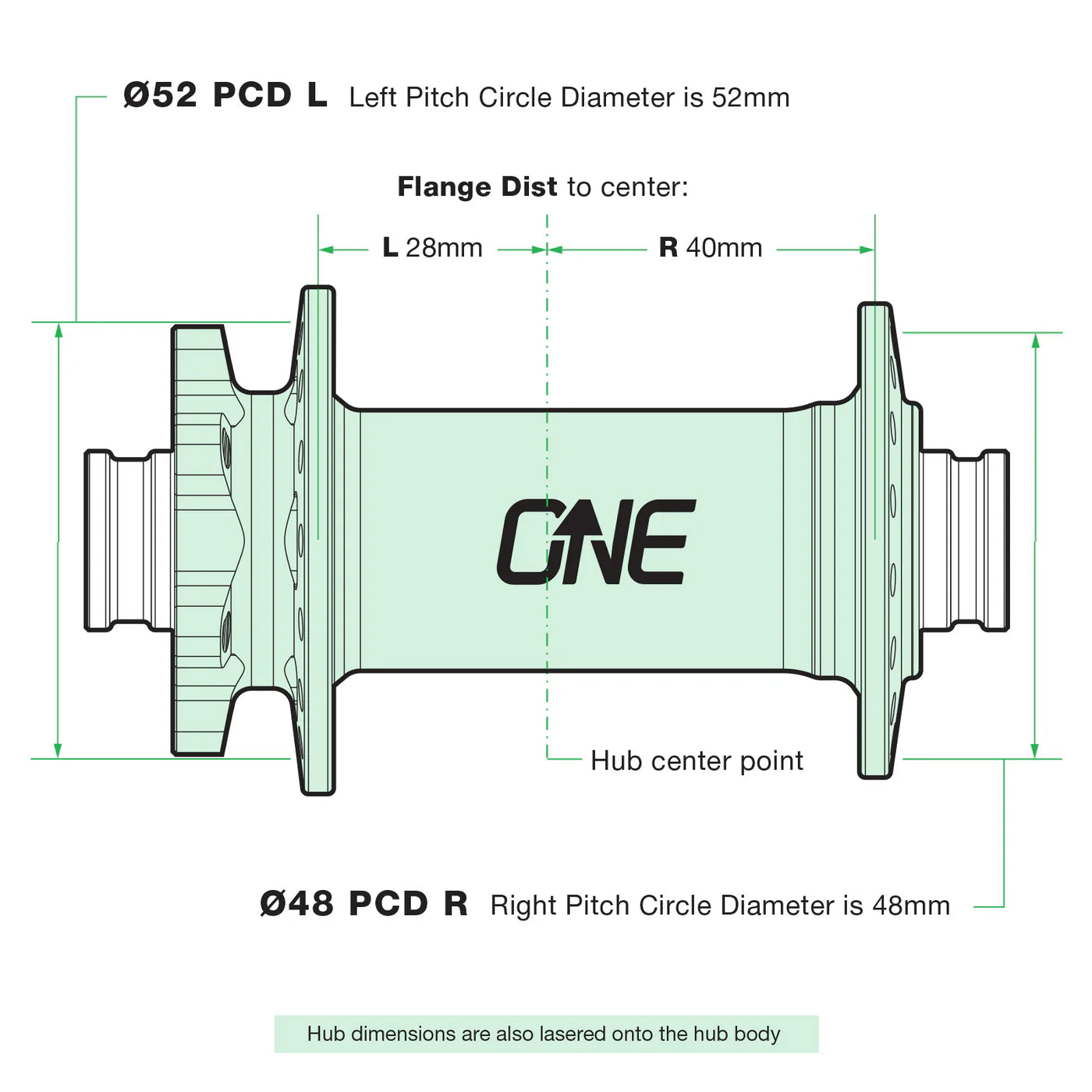 OneUp Front Hub Boost 28H - High Performance Bicycle Hub for MTB & Trail Riding - Perfect for Mountain Biking, Cycling Adventures & Off-Road Trails