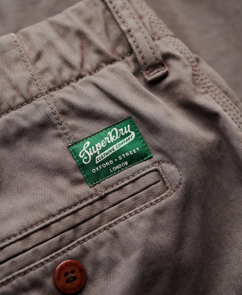 Men's Officer Chino Shorts - Washed Grey Casual Shorts for Summer | Comfortable & Stylish for Outdoor Activities, Travel & Weekend Wear