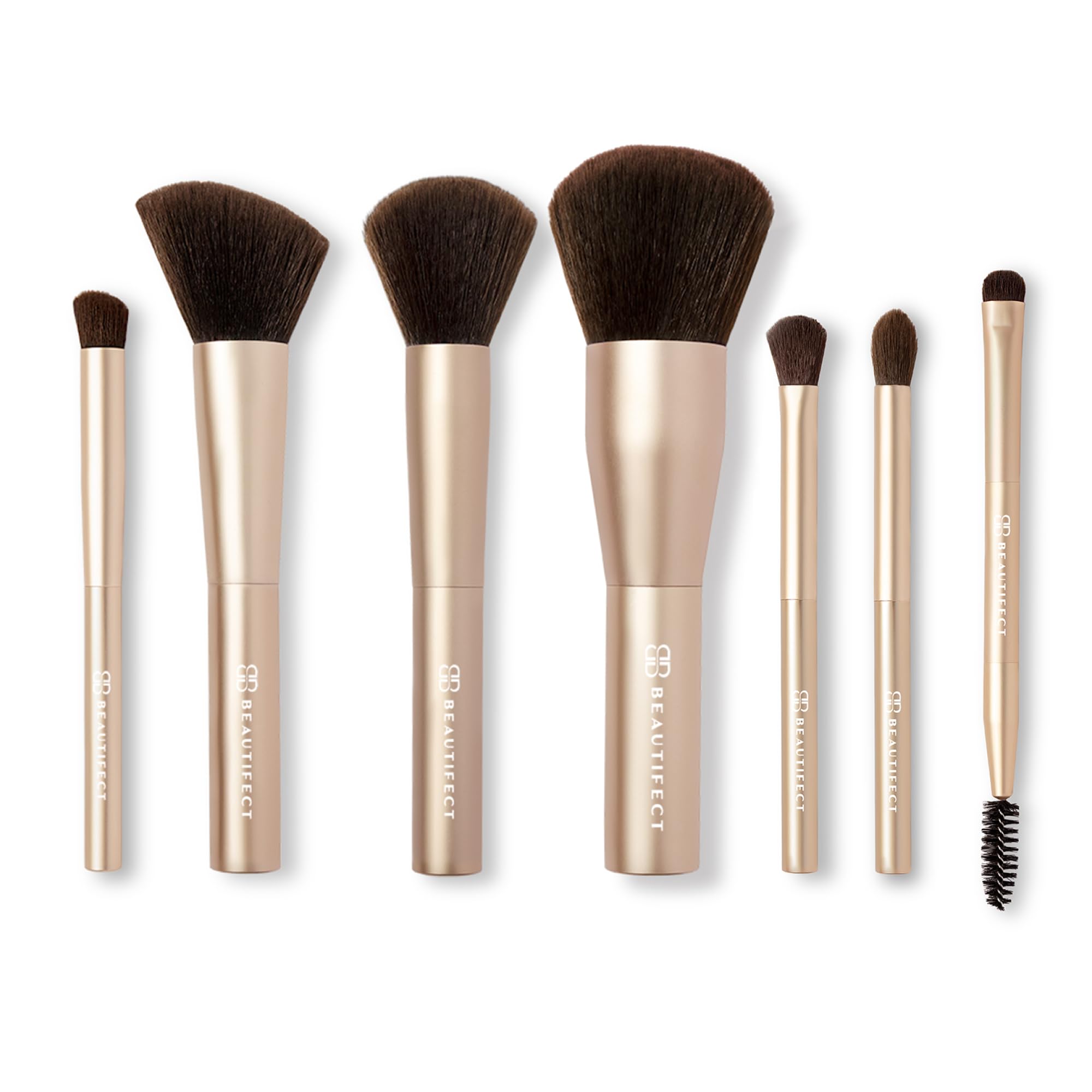 Professional Makeup Brush Set - 8 Piece Ergonomic Cosmetic Brushes for Face & Eye Makeup Application | Perfect for Daily Beauty Routine & Professional Makeup Artists