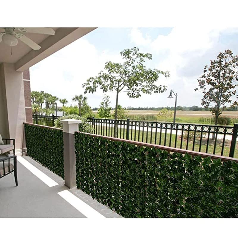 Artificial Privacy Screening Leaves for Outdoor Gardens - 200x600cm UV Resistant Faux Hedge Panel - Perfect for Patio, Fence, and Balcony Decor