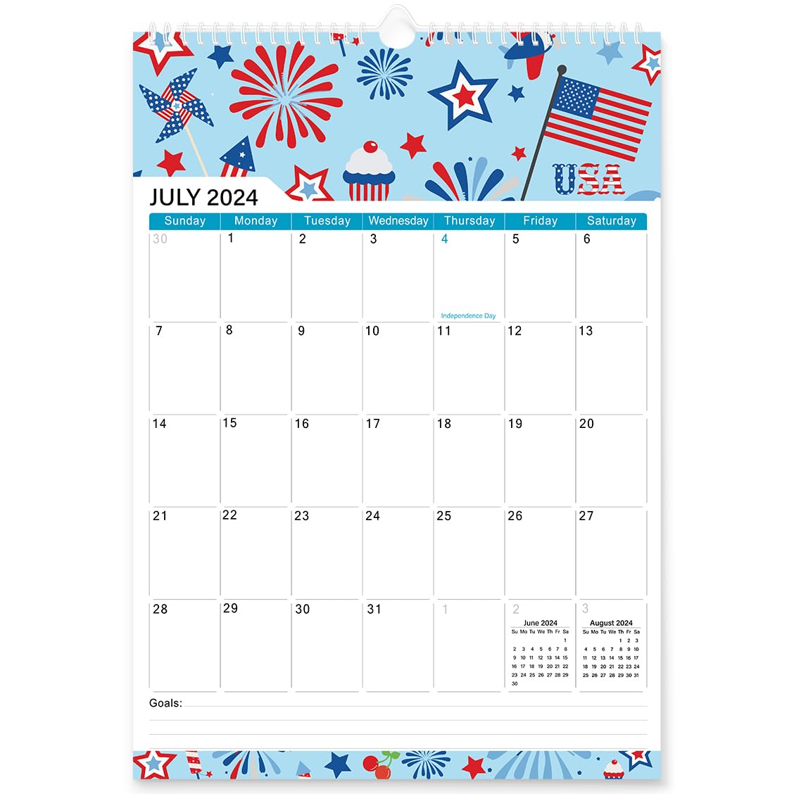 2024-2025 Wall Calendar | July 2024 - December 2025 Floral Hanging Planner | 17