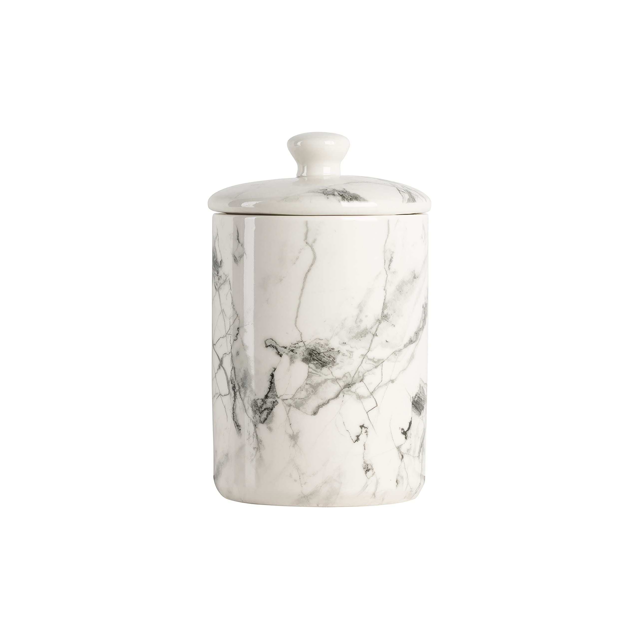 10 Strawberry Street Marble Kitchen Canister Set - 3 Piece Airtight Food Storage Containers for Flour, Sugar & Coffee | Modern Countertop Organizer for Pantry & Baking Essentials