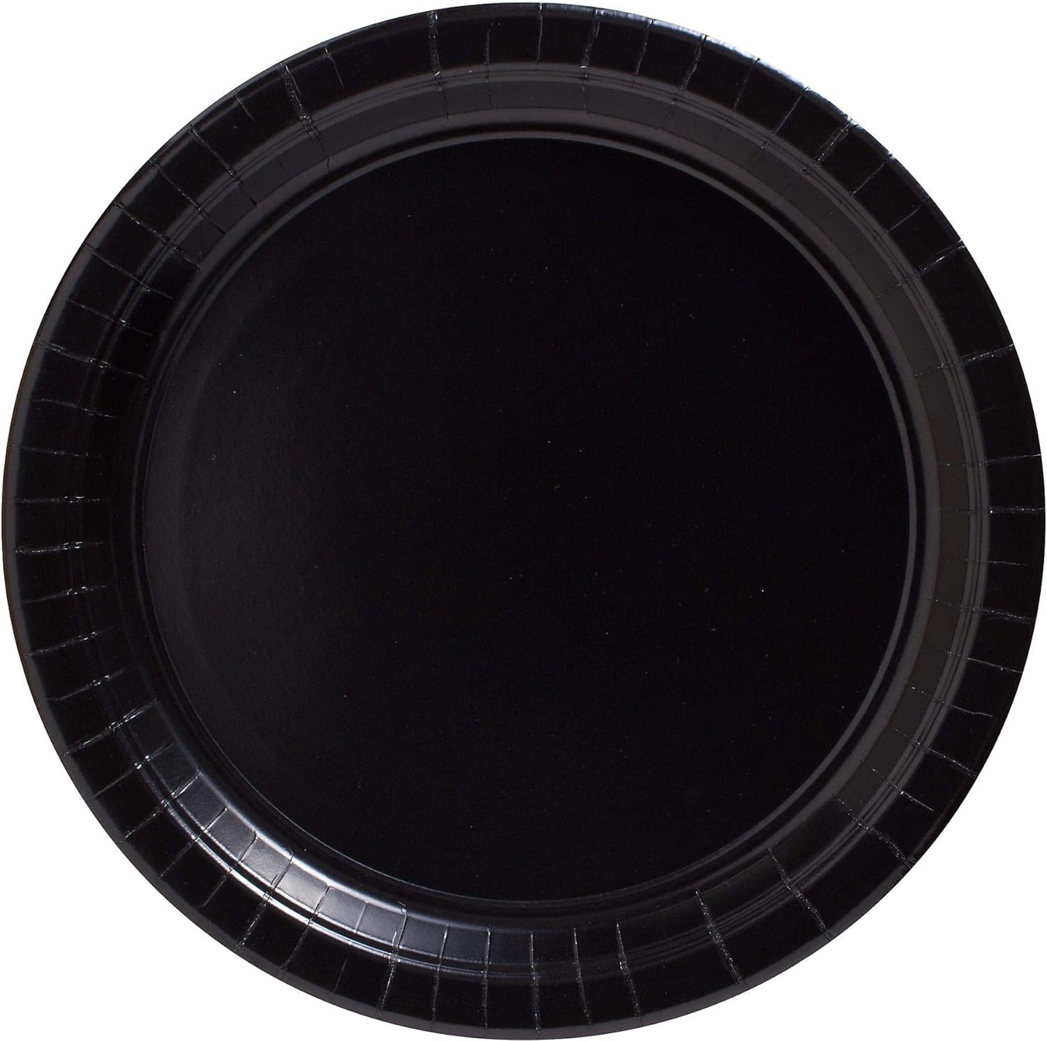 PRETTY UR PARTY 9 Inch Black Biodegradable Paper Plates - Pack of 20 | Eco-Friendly Disposable Round Party Plates for Cakes, Desserts, Snacks & Fruits | Perfect for Birthday Parties, Picnics & Family Gatherings