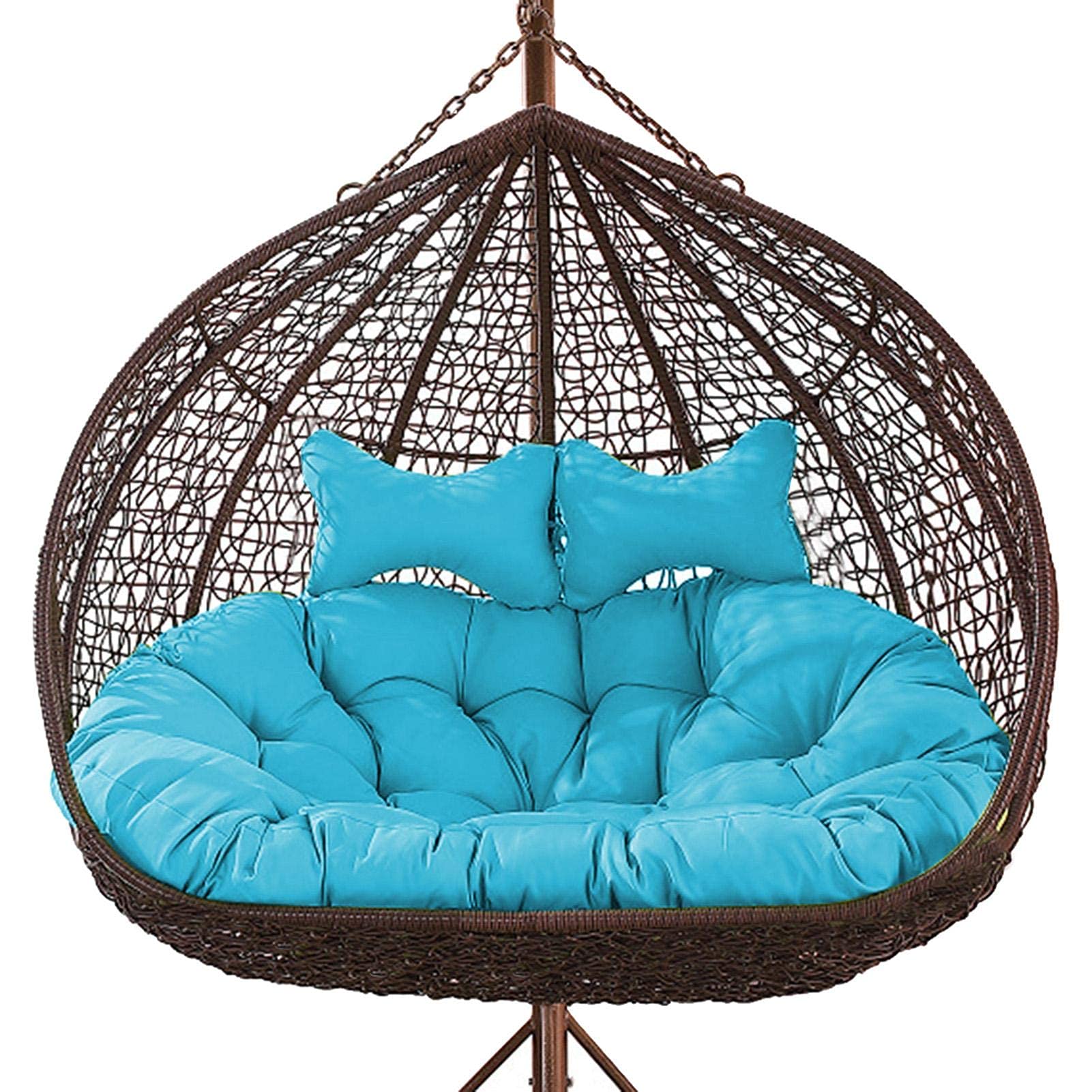 LQPHY Swing Chair Cushion with Head Pillow - Soft Double Hammock Seat Pad for Indoor & Outdoor Use - Perfect for Garden, Patio, Porch, or Balcony Relaxation