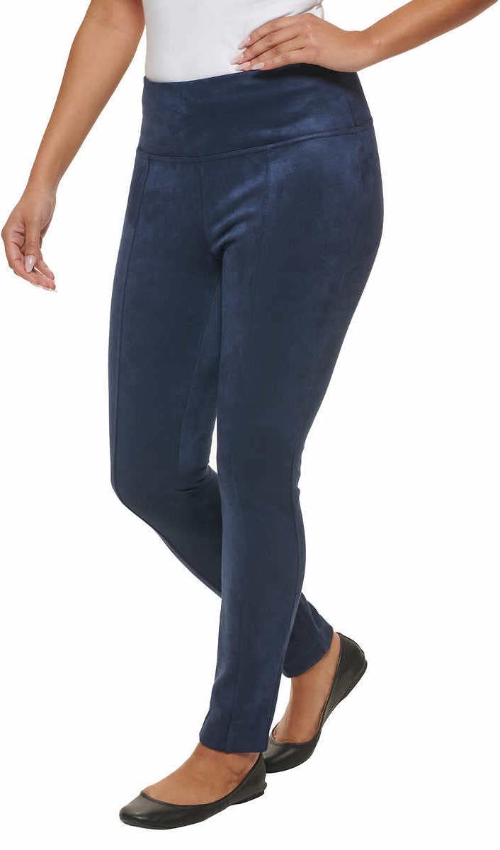 Andrew Marc Women's Faux Suede Pants - Lightweight & Comfortable for Work & Travel