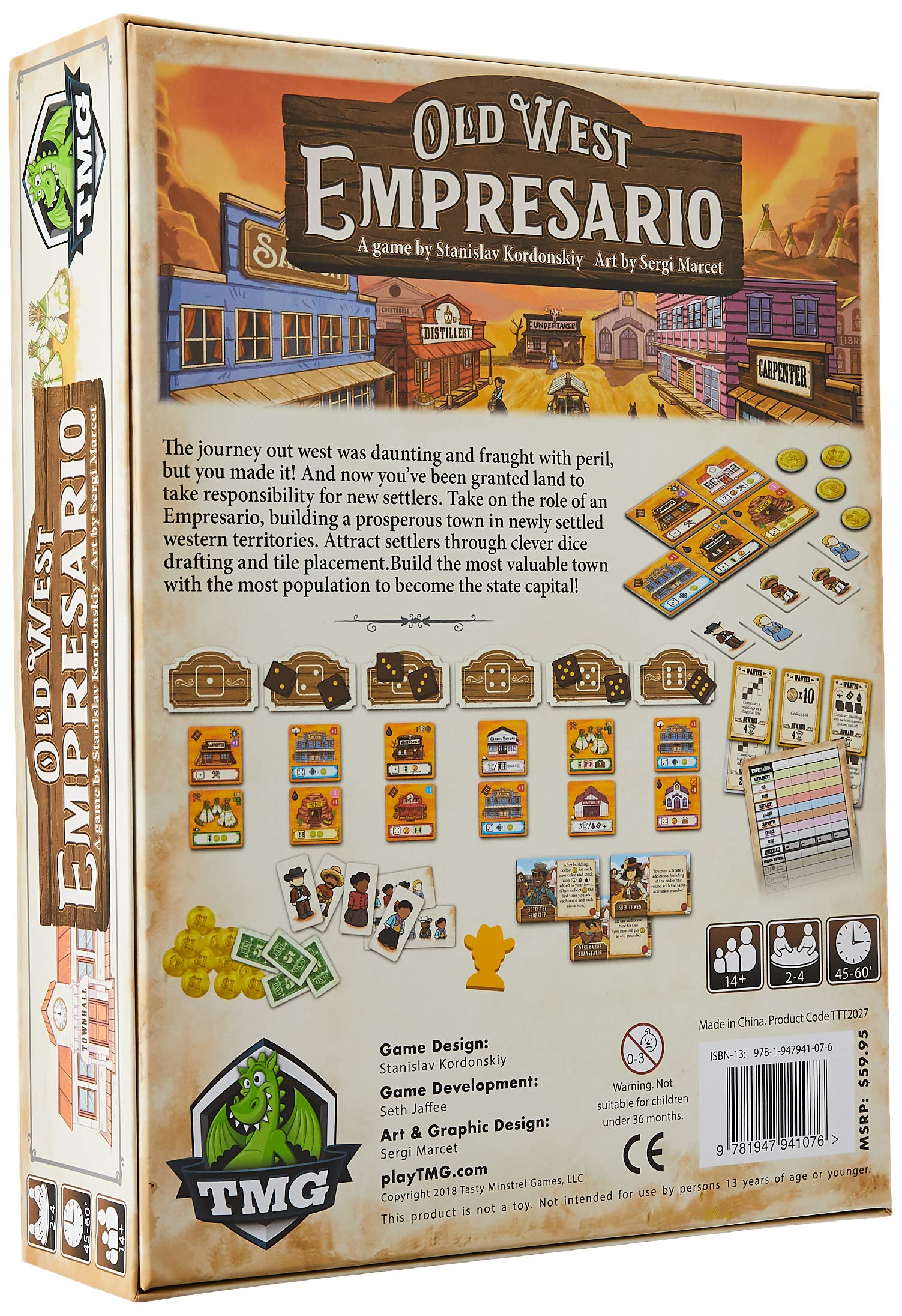 Tasty Minstrel Games Old West Empresario - Strategic Board Game for Adults & Families | Wild West Theme | Perfect for Game Nights & Parties