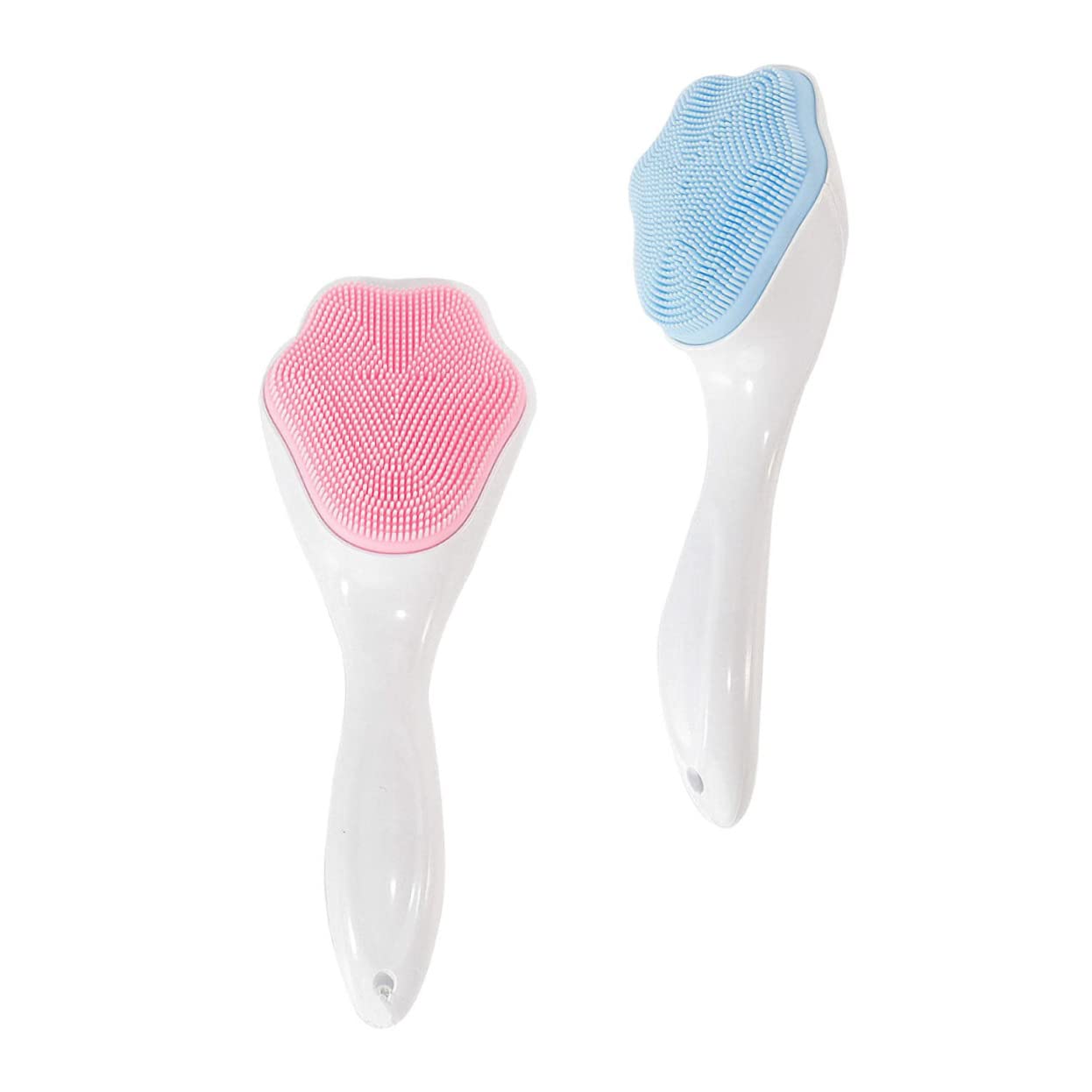 Healeved 2 Pack Silicone Facial Cleansing Brush - Gentle Exfoliating Face Wash Brush for Deep Pore Cleaning, Blackhead Removal & Skin Exfoliation - Perfect for Daily Skincare Routine & Makeup Removal