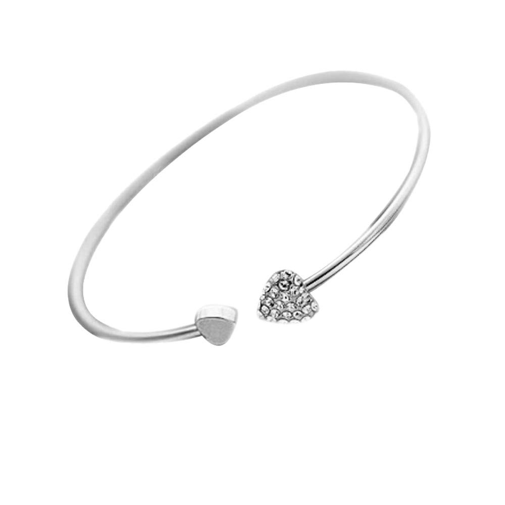 **Elegant Heart Crystal Bracelet for Women - Romantic Love Fashion Jewelry Gift (GBDH1000-1) | Perfect for Date Night, Anniversary & Special Occasions**