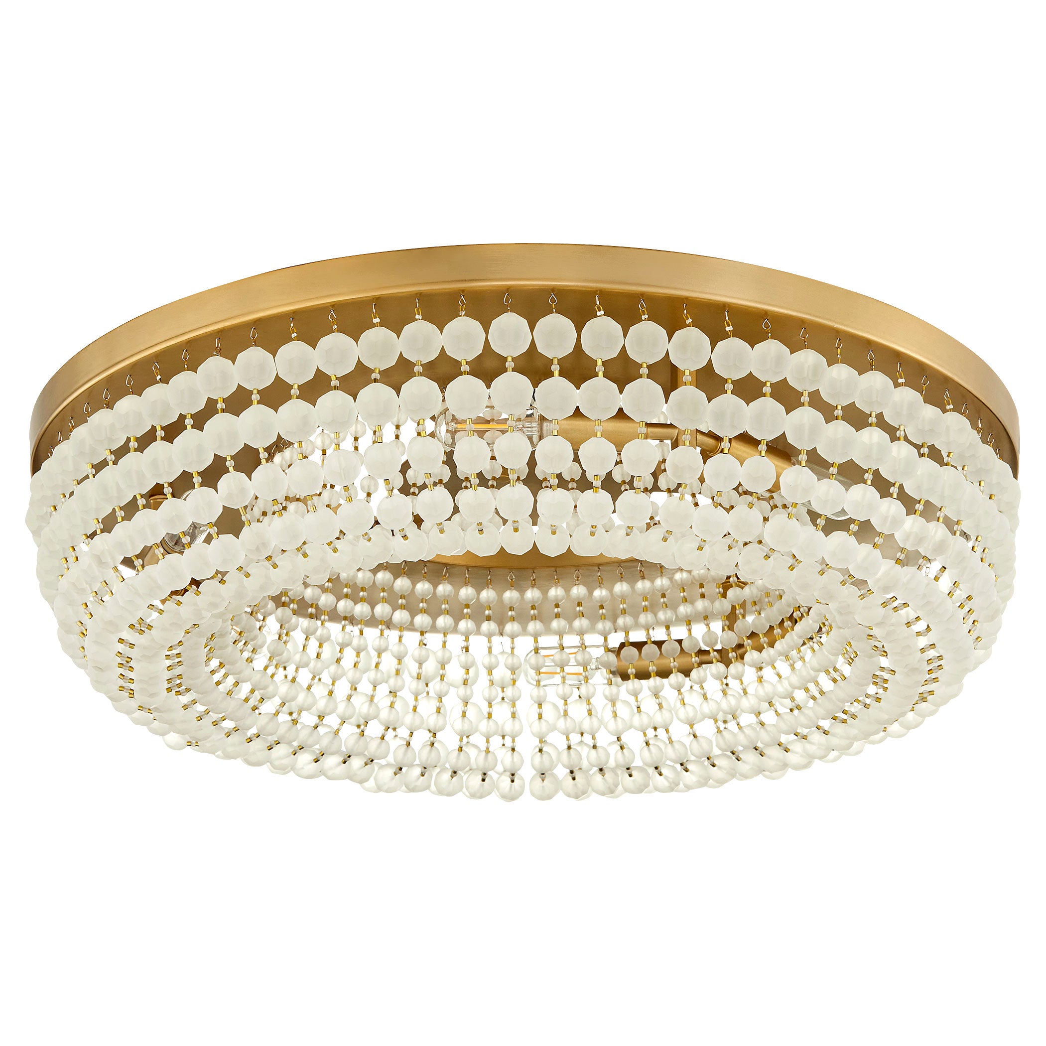 Cyan Design OPHELIA 11942 Aged Brass Flush Mount Ceiling Light Fixture - Vintage Style Lighting for Bedroom, Hallway & Entryway