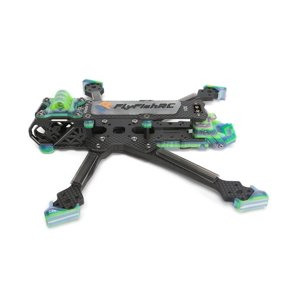 FlyFishRC Volador II VD5 LR O3 Deadcat 5 Frame Kit - Lightweight Carbon Fiber FPV Drone Frame - Compatible with DJI O3 Air Unit - Choose Your Color - Perfect for Aerial Photography & FPV Racing
