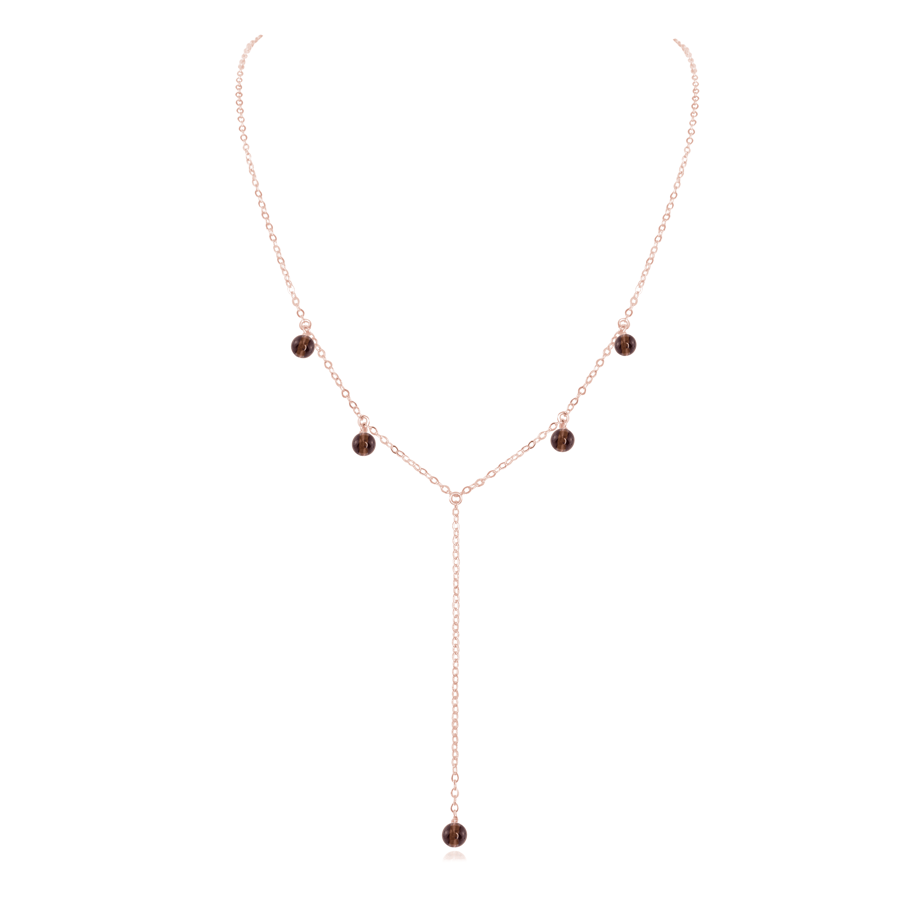 Handmade Smoky Quartz Boho Lariat Necklace for Women - Elegant Layering Long Y Necklace for Boho Chic Style | Perfect for Festivals, Date Nights & Everyday Wear