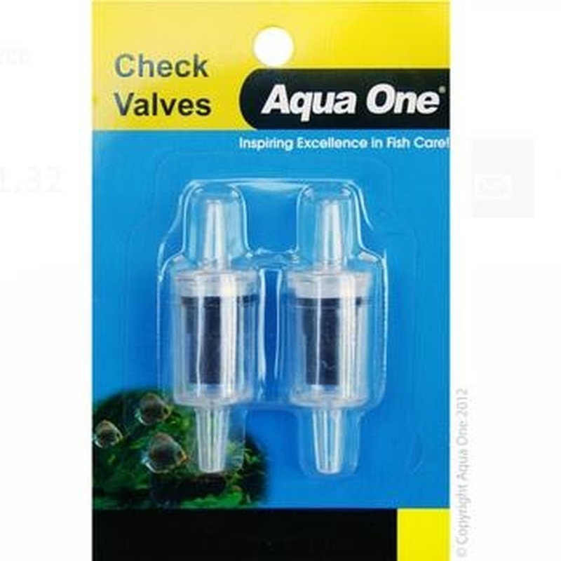 Aqua One Check Valve 2 Pack - Non Return Valve for Water Pumps, Aquariums & Hydroponics Systems - Prevent Backflow in Fish Tanks, Ponds & Irrigation